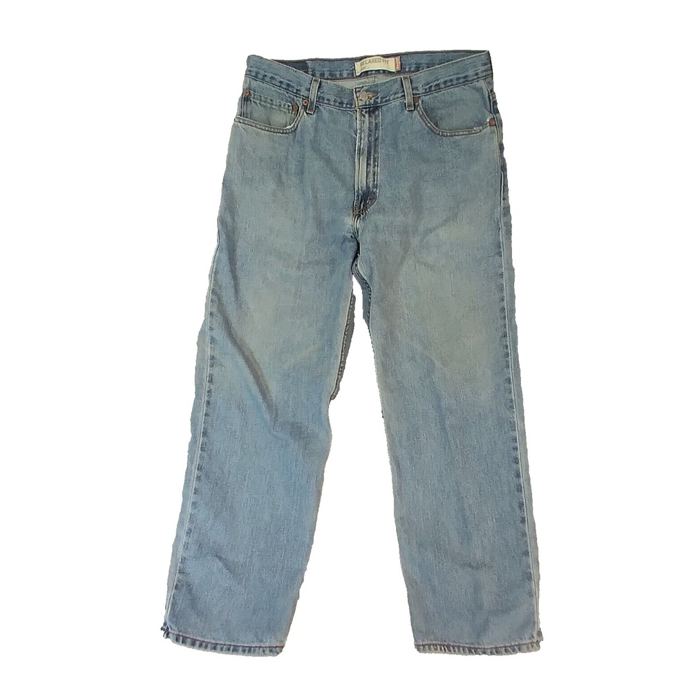 Levi's 550 jeans men's 36 x 30 relaxed fit tapered straight blue denim pants